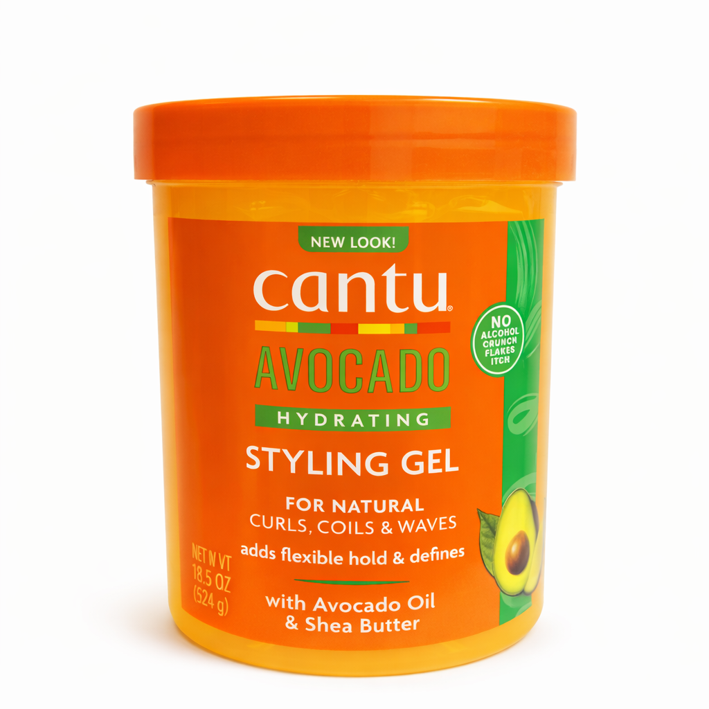 Cantu Avocado Hydrating Styling Gel 524g – Curl Defining Gel
