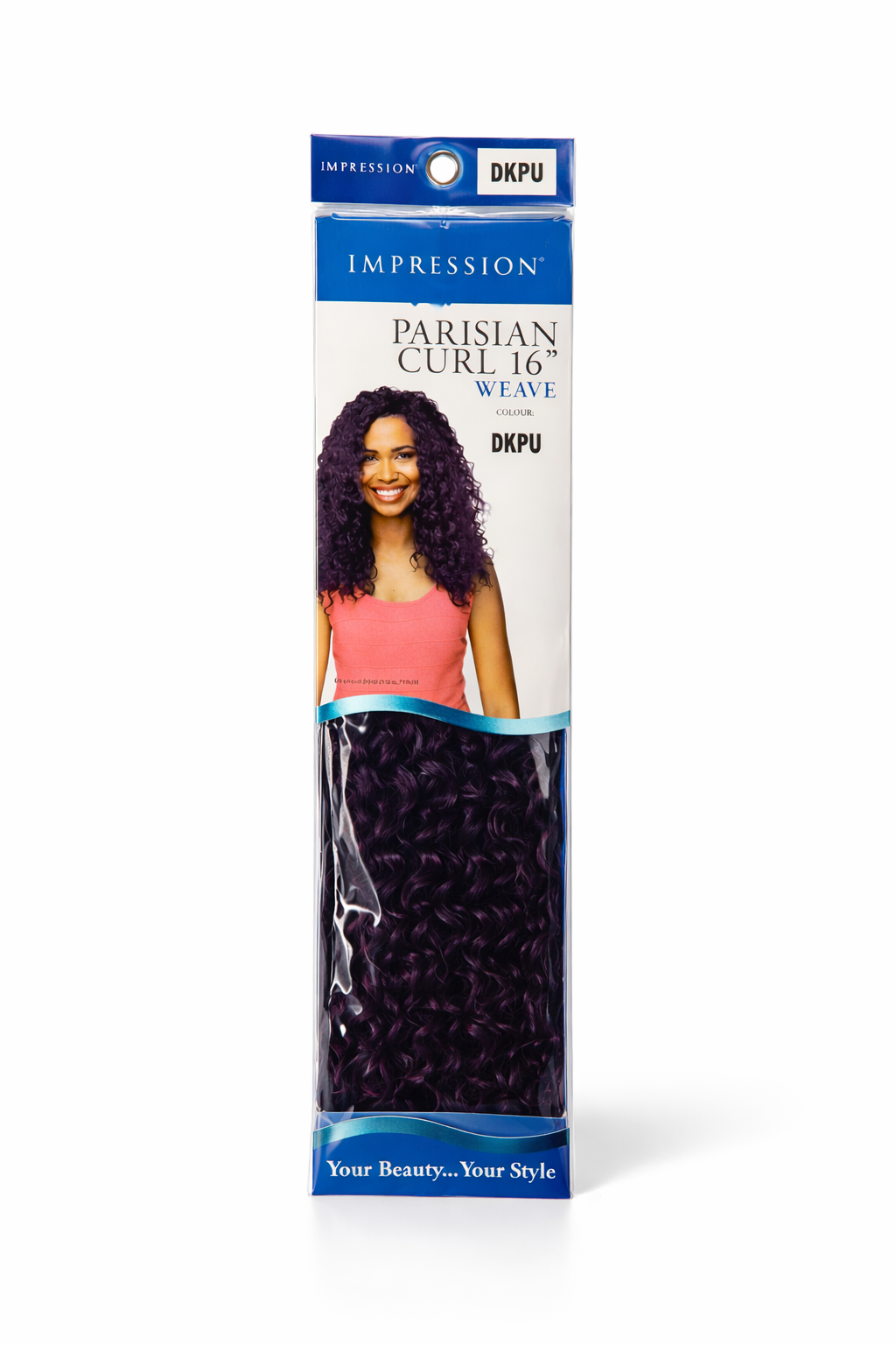 Produktbeskrivning — Impression Parisian Curl 16" Weave (DKPU)