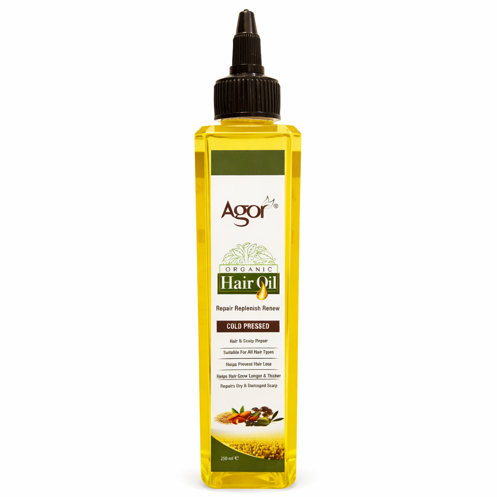 Agor Organic Hair Oil – Hårväxt & Reparationsolja 250ml