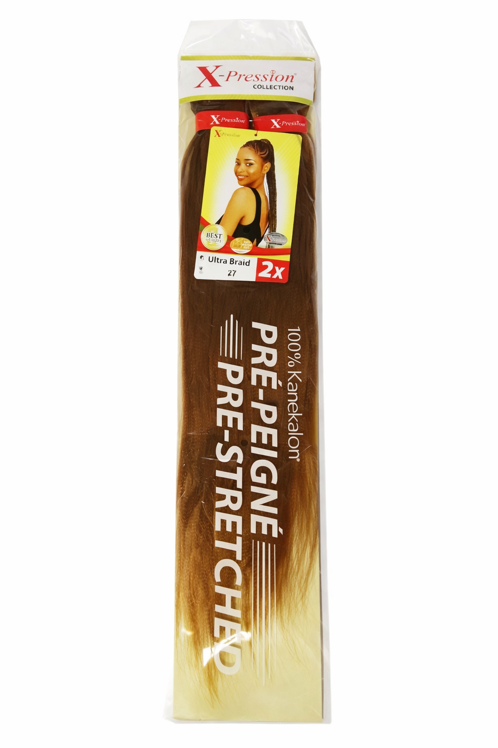 X-Pression Pre-Stretched Ultra Braid 2X – 100% Kanekalon Honungsblond #27