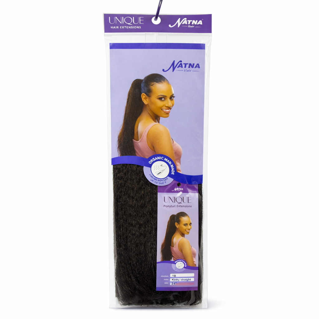 Natna Unique Ponytail Extensions – Kinky Straight 24” | Naturlig Afro Look