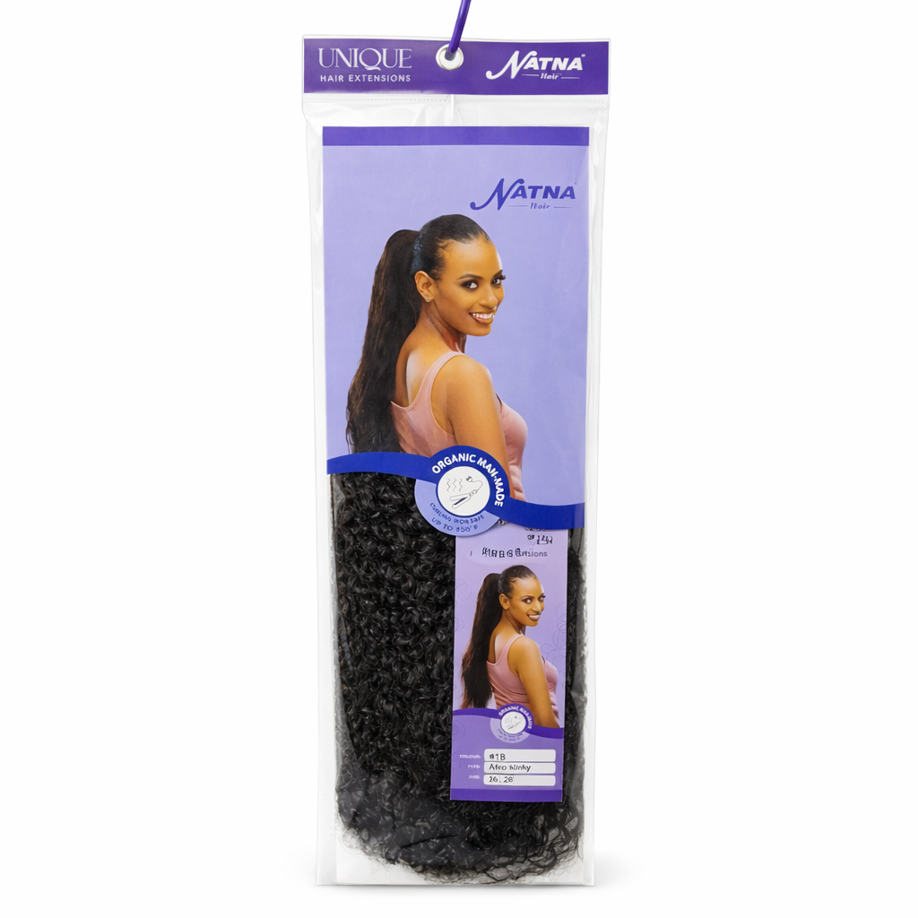 Natna Unique Ponytail Extensions – Afro Kinky 26” | Naturlig Volym & Textur