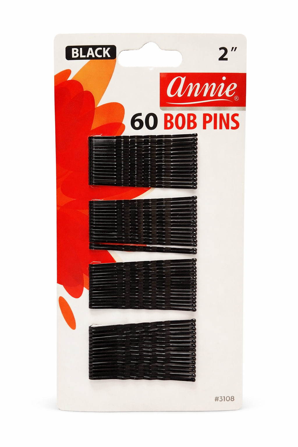 Annie Bob Pins Black 2” – 60 pcs Hair Pins