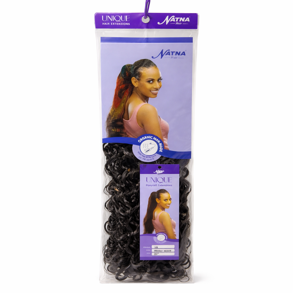 Natna Unique Ponytail Extensions – Water Wave 22” | Mjuka Lockar & Volym