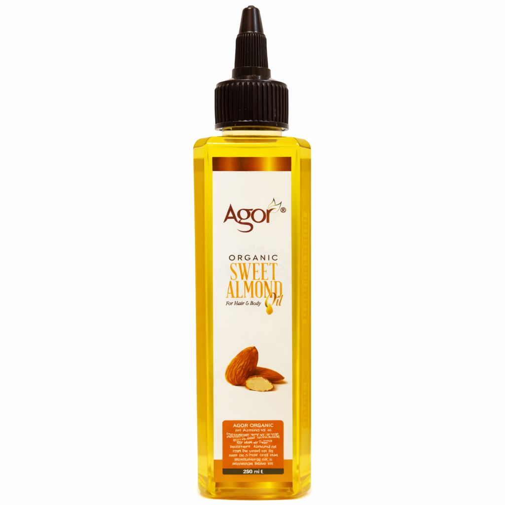 Agor Organic Sweet Almond Oil – Naturlig Hårolja & Kroppsolja 250ml