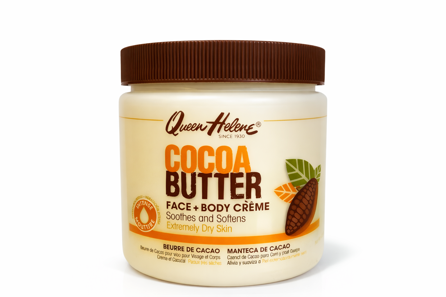 Queen Helene Cocoa Butter Face & Body Crème – Återfuktande Kräm för Torr Hud