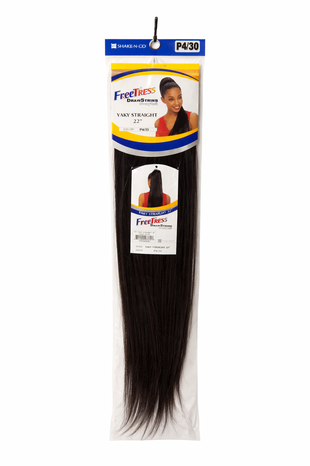 Freetress Drawstring Ponytail – Yaki Straight 22” | Naturlig Rak Look