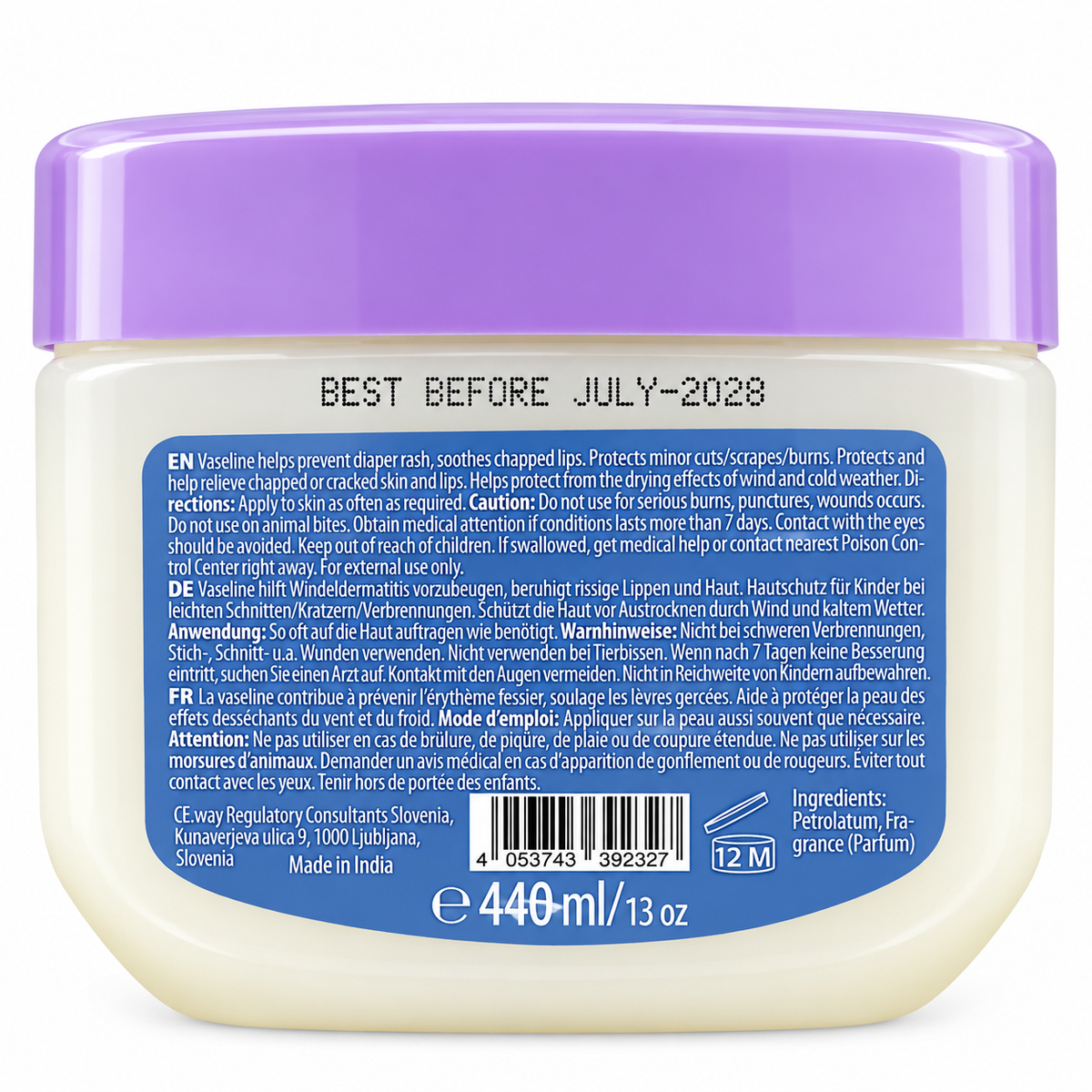 Ebony Baby Jelly Lavender Vaseline Petroleum Gel – 440 ml