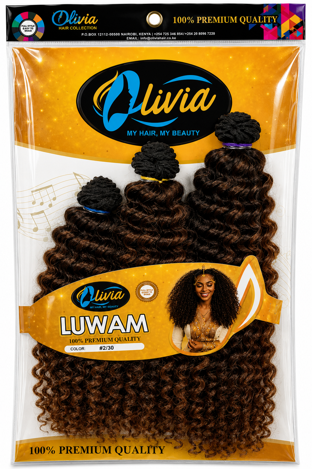 Olivia LUWAM Curly Hair – 100% Premium Quality