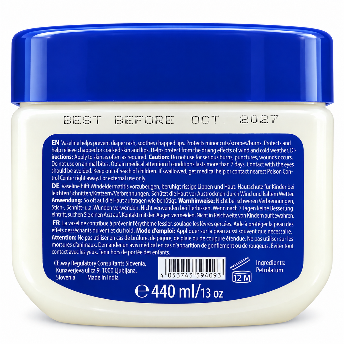 Pure Vaseline Perfect Clear Jelly Petroleum Gel – 440 ml
