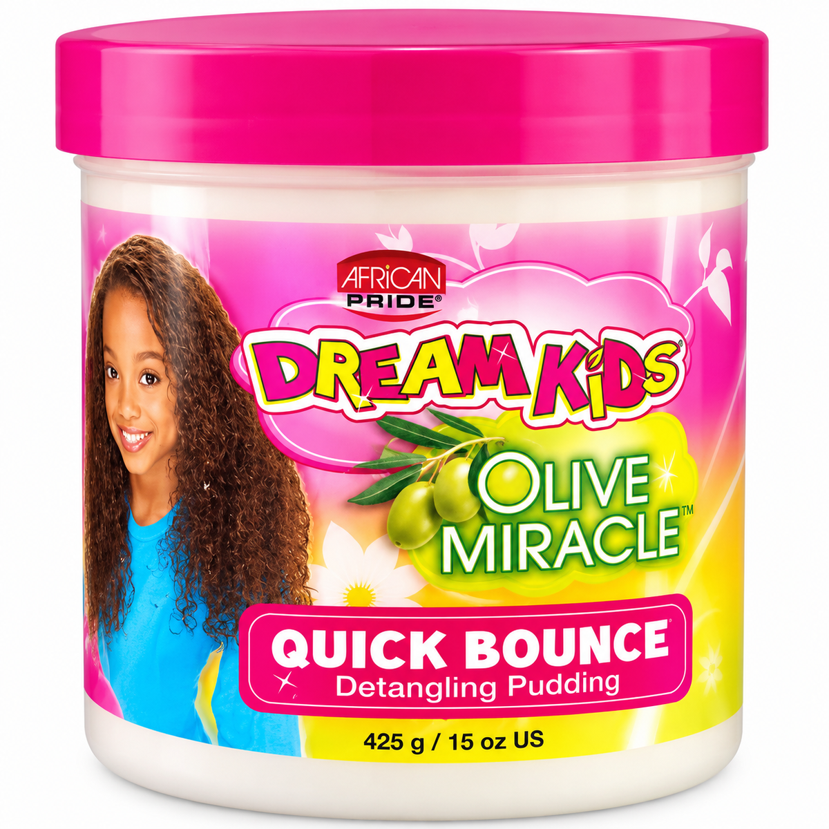 African Pride Dream Kids Olive Miracle Quick Bounce Detangling Pudding – 425 g