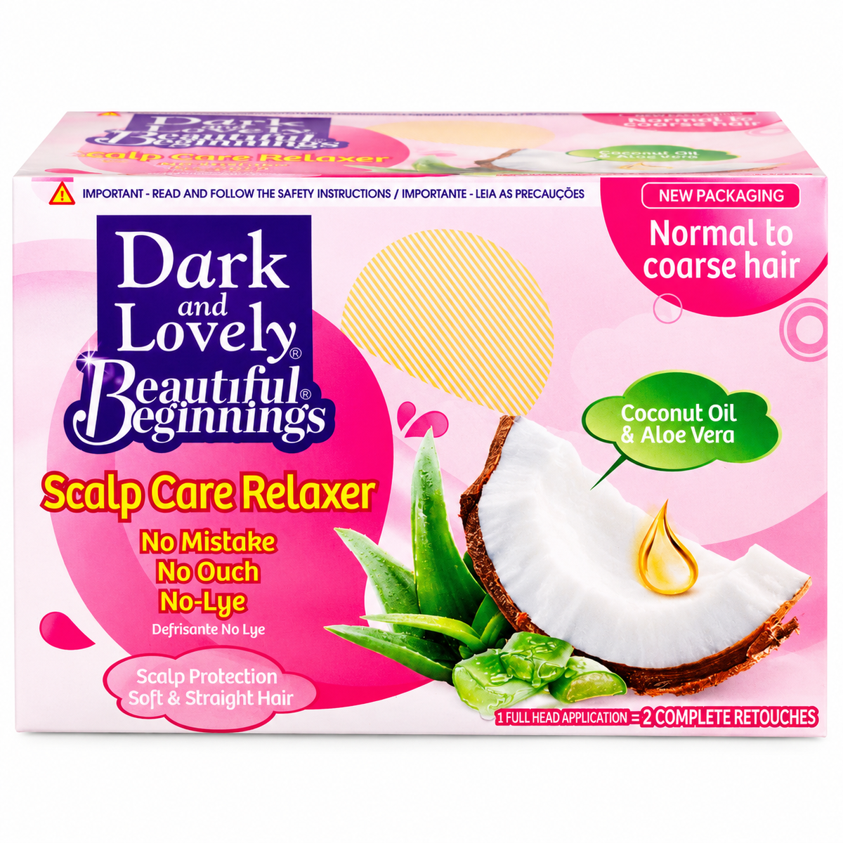Dark and Lovely Beautiful Beginnings Scalp Care Relaxer – No-Lye – Coconut Oil & Aloe Vera