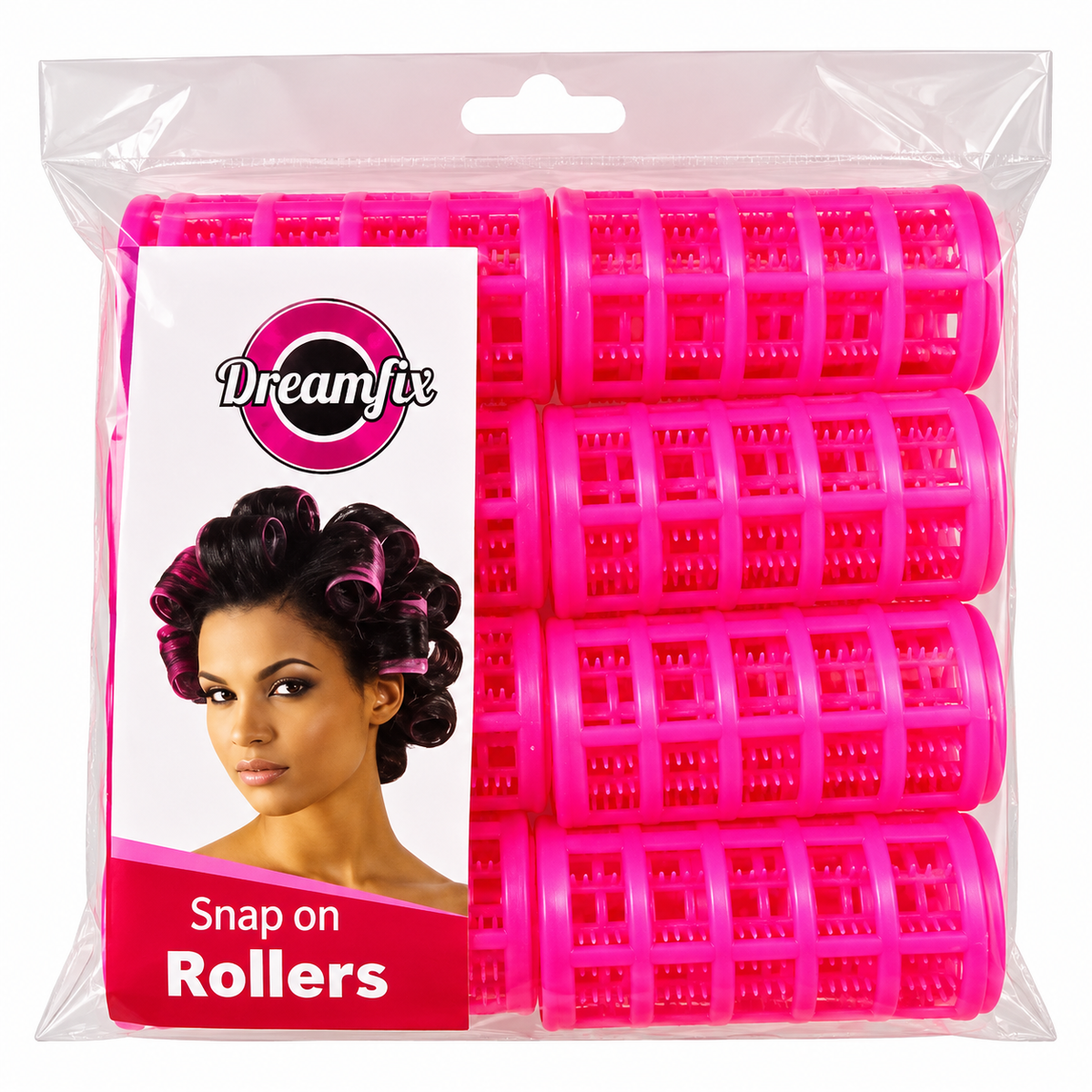 Dreamfix Snap On Rollers – Rosa Hårrullar