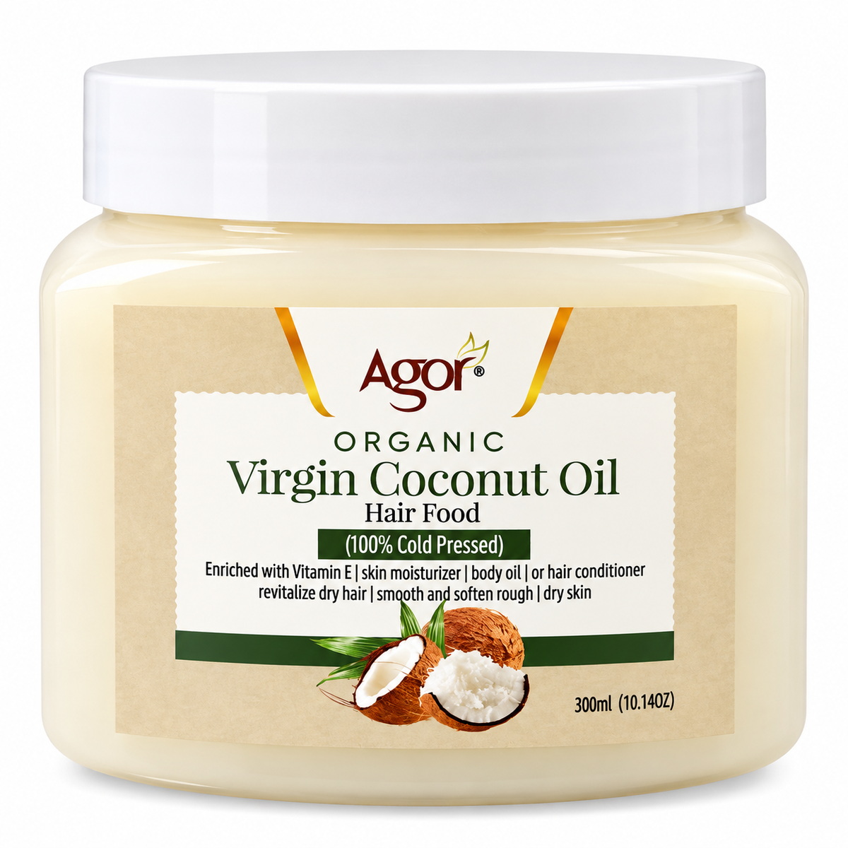 Agor Organic Virgin Coconut Oil Hair Food – 300 ml